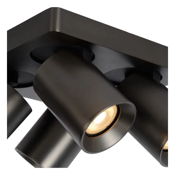 Lucide NIGEL - Ceiling spotlight - LED Dim to warm - GU10 - 4x5W 2200K/3000K - Anthracite - detail 2